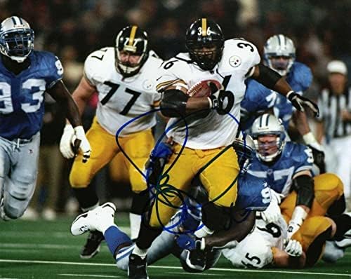 Jerome Bettis potpisao autogram 8x10 fotografija - Autobus, Pittsburgh Steelers Legenda - Autografirane NFL fotografije