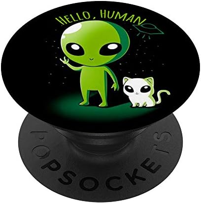 Vanzemaljski dizajn - Cool Alien - Hello Human Alien i Cat Popsockets Popgrip: Prihvatni prianjanje za telefone i tablete