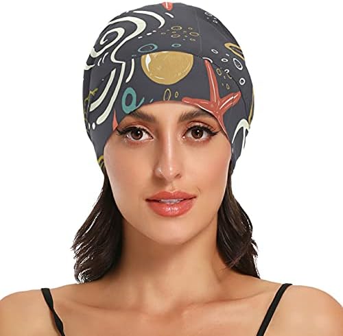 Lubanja kapica za spavanje kapica rad šešir kape za kape za žene oceanske morske zvijezde jesen halloween dan zahvalnosti spavanje