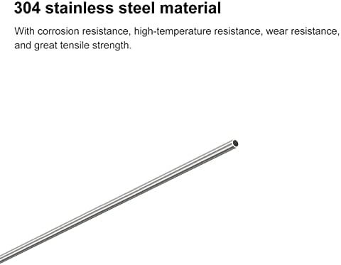 UxCell 304 kapilarna cijev od nehrđajućeg čelika, OD 0,7 mm x 0,1 mm debela 250 mm duljina metalne cijevi za industrijske strojeve,