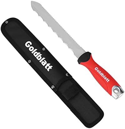 Izolacijski nož od 8 inča od nehrđajućeg čelika-nazubljeni oštri dvostrani pomoćni nož alat za rezanje toplinske izolacije, rezač travnjaka