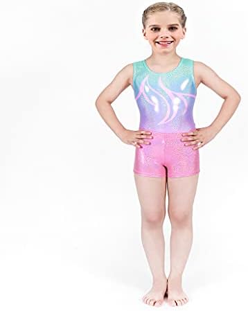 Aosva male velike djevojke Sparkle Dance Tumring Atletska gimnastika kratka 2-14 godina