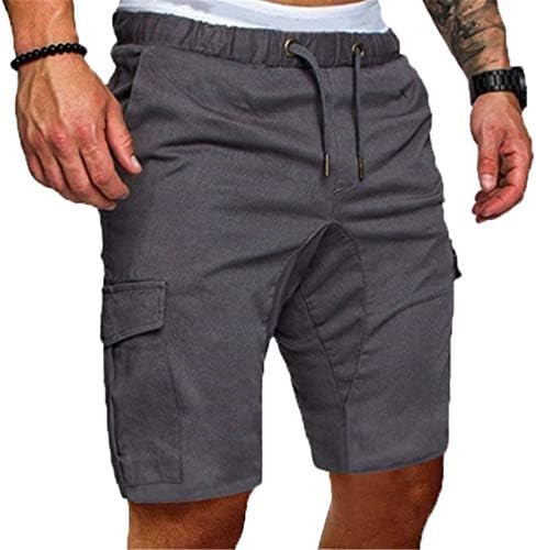 Adongnywell muški muški izvlačenje elastičnog struka trčanja kratkih hlača trening teretana brze suhe kratke hlače s džepom