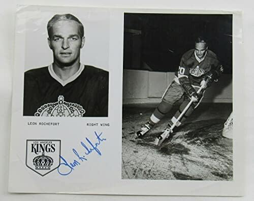 Leon Rochefort potpisao Auto Autogram 8x10 Foto I - Autografirane NHL fotografije
