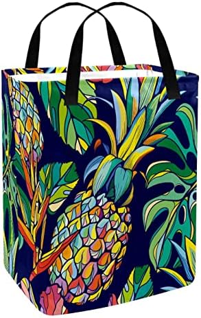 Šarena ljetna košara za rublje s printom palme od ananasa vodootporne košare za rublje od 60 litara košara za pranje odjeće igračke