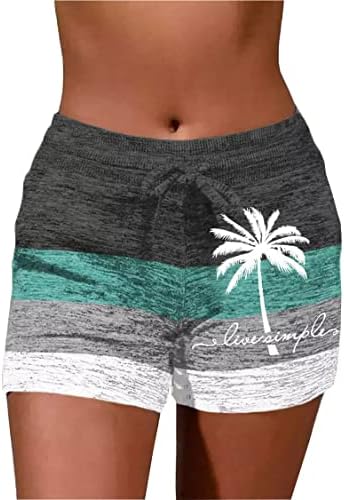 Plaža kokosova kratkih hlača za žene ljetne kratke kratke hlače udobno salon kratke hlače elastično s džepovima
