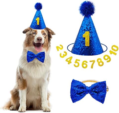 Idolpet pas mačka za rođendanski šešir opskrba psa mačka djevojaka za rođendan odjeća za zabavu sa slatkom lukom kravata za srednje