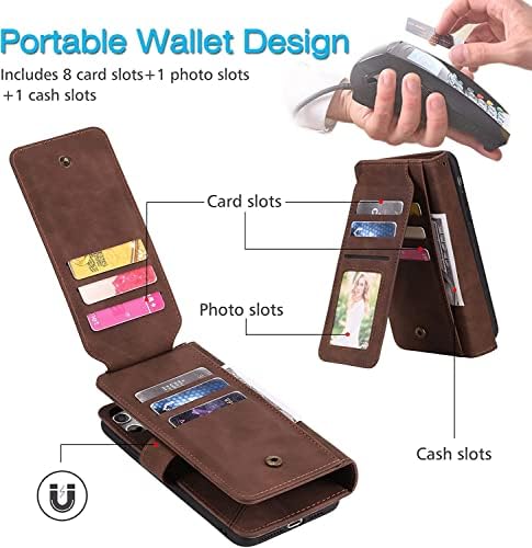 Torbica za telefon od 11 do 11 do 11 do 11, Visokokvalitetna kožna torbica za novčanik s preklopnim poklopcem za telefon s magnetskim