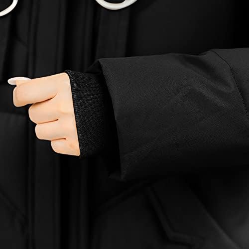 Nrealy zimske jakne za žene s kapuljačom s dugim rukavima Zip Up Lagani kaput parka