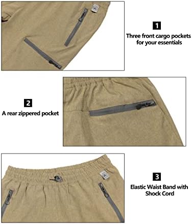 Mapamyumco ženske planinarske hlače Lagane brze suhe, rastezljive teretne hlače za putovanja, džepovi s patentnim zatvaračem elastični