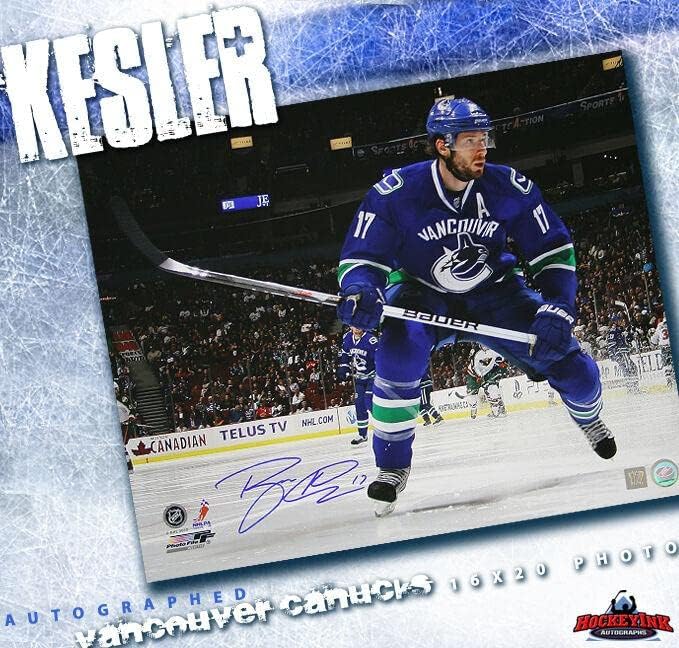 Ryan Kesler potpisao Vancouver Canucks 16x20 Fotografija - Autografirane NHL fotografije