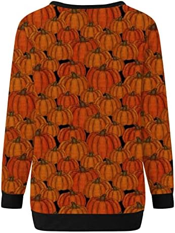 Žene jeseni ležerni pulover s velikim rukavima s dugim rukavima labava bluza Stil Stylish Halloween Print Graphic Twishirts Tops