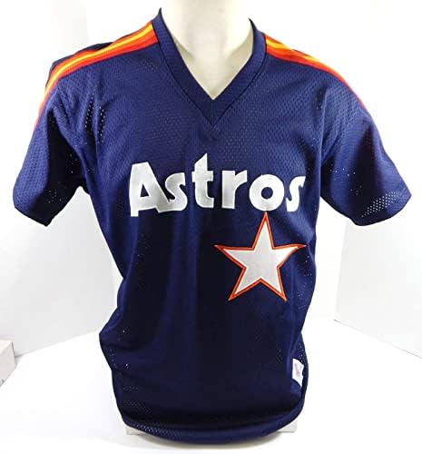 1986-93 Houston Astros prazno Igra izdana mornarički dres bacajući trening 42 85 - Igra korištena MLB dresova