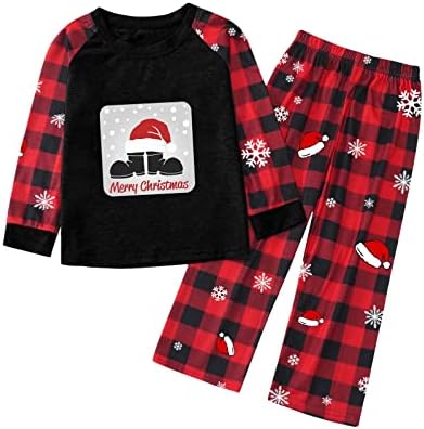 Pidžama za cijelu obitelj za božićnu obitelj koja odgovara odjelima božićna šešir pidžama set plad božićna odjeća za spavanje