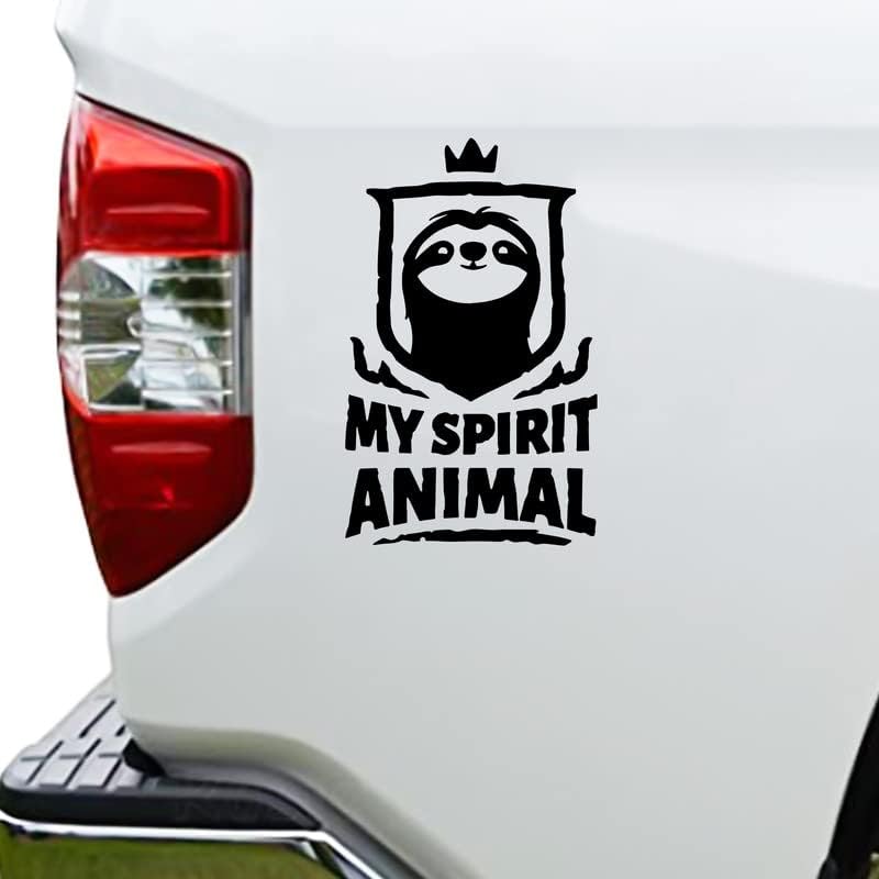 Ljepljiva bomba My Spirit Animal Sloth Decal vinil naljepnice automobili Vans Trucks Walls Laptop vrata prozori Skateboard Tablet Black