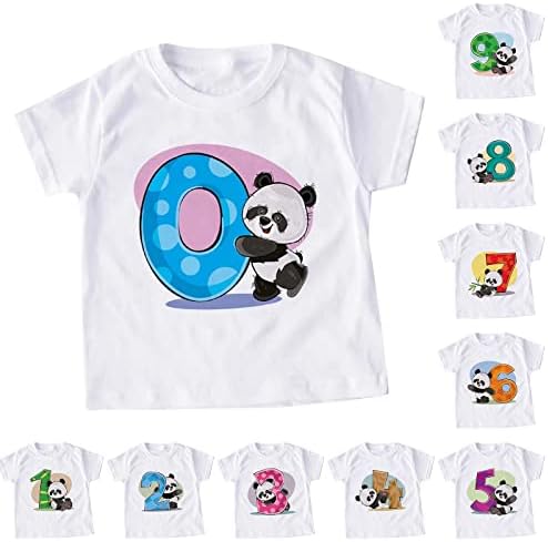 Malini dječaci djevojke Ljetni Panda Panda Panda Otisci za crtane majice TOPS nadmašuju slatkast dječački paket