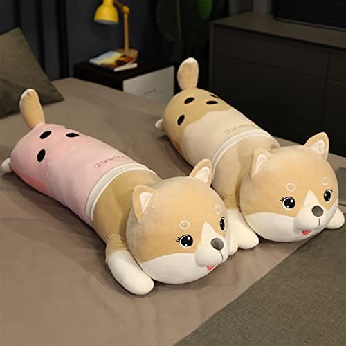 Ssxgslbh pseća plišana igračka punjena životinjskog mlijeka čaj štene jastuk kreativni dugački krevet za spavanje mat zasađujući dan