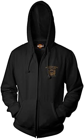 HARLEY -DAVIDSON VOLIJA - Muški prilagođeni hoodie s patentnim zatvaračem s jedinstvenim grafikama lubanje - Overseas Tour | Pušenje