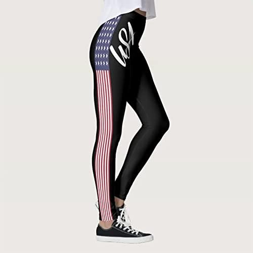 Joga gamaše za žene visoke struke SAD -a zastave Star Star Yoga hlače rastezanje stražnjica za dizanje fitnessa Sport Active joga hlače