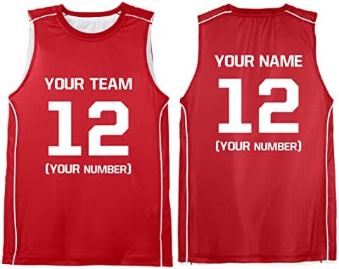 Prilagođeni dječji košarkaški dres Dodajte svoje ime i broj mrežasti reverzibilni sportski dres bez rukava za dječake i djevojčice