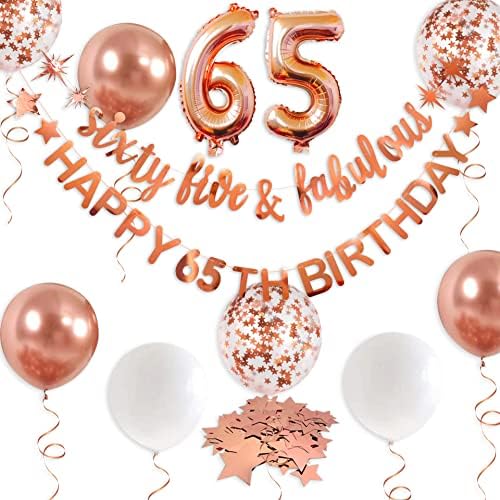 Rose Gold Sedamdeset pet i fenomenalni Happy 75. rođendanski natpis Garland Folija balon 75 za žene 75. rođendan ukrasi koji visi 75