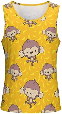 Banana i majmuni muški trening tenk vrh Slim fit rukava bez rukava majice Sportski prsluk