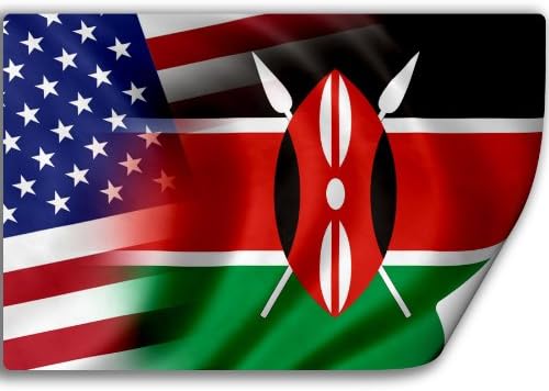Naljepnica s zastavom Kenije i SAD -a