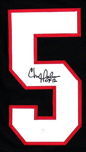 Chris Doleman Autografirani/potpisani Atlanta Custom Black Jersey s natpisom Hof 12