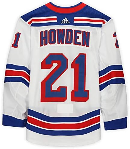 Brett Howden New York Rangers -a koji se koristi 21 White Set 3 Jersey nosio se tijekom gostujućih igara odigranih između 19. veljače