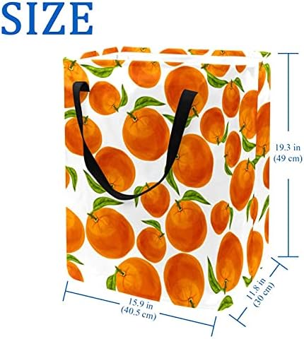 Narančasta bešavna košara za rublje velika torba za organizatore od tkanine sklopiva košara za rublje s ručkama