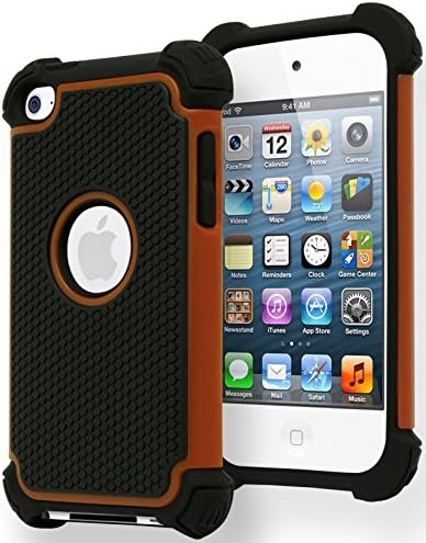 Bastex hibridni oklopni slučaj za Apple iPod Touch 4, 4. generacija - narančasto+crno ** uključuje zaštitnik zaslona **