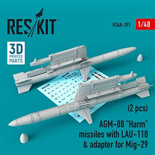 RESKIT RS48-0391-1/48 AGM-88 Rakete za štete s LAU-118 i adapter za MiG-29