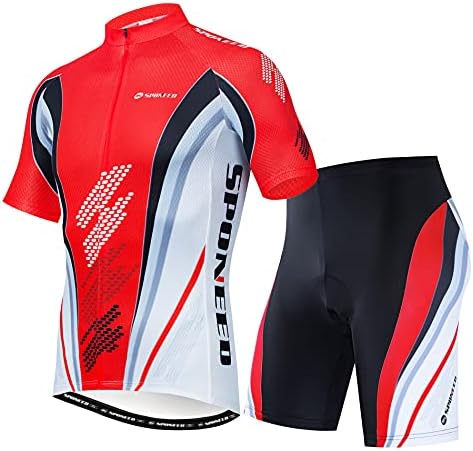 Sponed dres bicikla za muškarce biciklističkih košulja i kratkih hlača Postavite odijela s kratkim rukavima podstavljene biciklističke