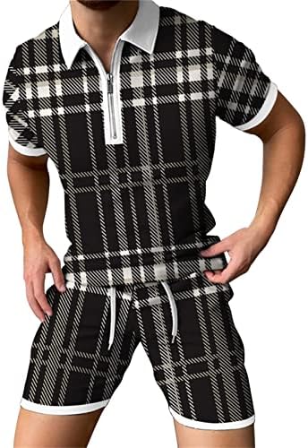 Muška 2 -komadna odjeća Summer Tracksuit košulja s kratkim rukavima i kratke hlače Set 3D Design Classic Tracksuit Casual Sport Suit