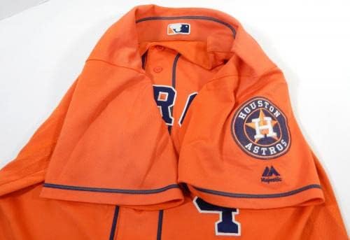 2013-19 Houston Astros 4 Igra Upotrijebljena narančastog Jersey Naziv ploča uklonjena 46 dp23871 - igra korištena MLB dresova
