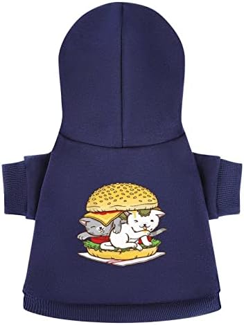 Hamburger mačka jednodijelni pseći kostim odijelo za kućne ljubimce s hat -om za kućne ljubimce za štene i mačku 2xl