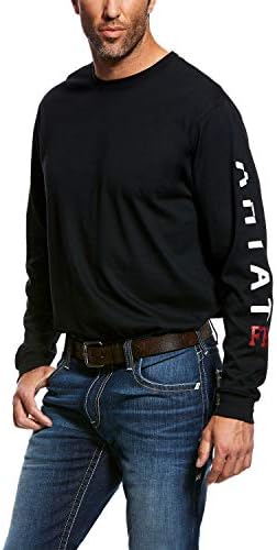 Muška vatrootporna košulja s lubanjom i okruglim vratom s dugim rukavima