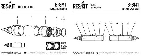 RESKIT RS48-0013-1/48-Smola B-8M1 Pojedinosti o smolama za bacač rakete