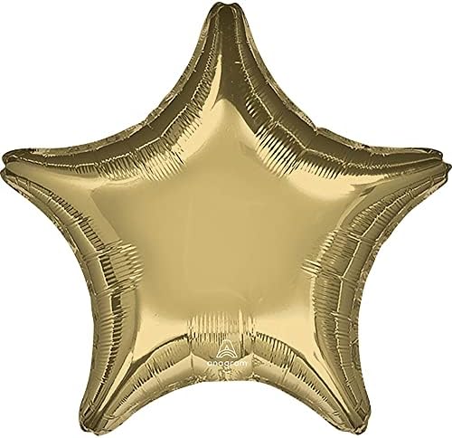 Anagram zvijezda folija Mylar Party Balloon, 19 , bijelo zlato