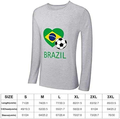 LJUBAV BRAZIL NOGIČKI TEE majice s dugim rukavima za muškarce casual Crewneck Grafička majica za trčanje salona vježbanja