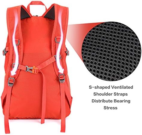 NeekFox Packable Lagani, planinarski dnevni pack putovanja planinarskim ruksakom, ultralight sklopivi ruksak za žene muškarce