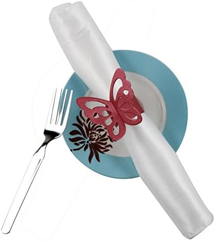 OKOKMALL US-50pcs leptir papirnati držač prstena za salvete kuće ukrašavanje stola za svadbenu zabavu
