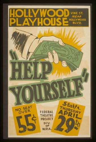 Fotografija HistoricalFindings: Pomozite sebi, Hollywood Playhouse, Federal Theatre Projekt, Kalifornija, 1937
