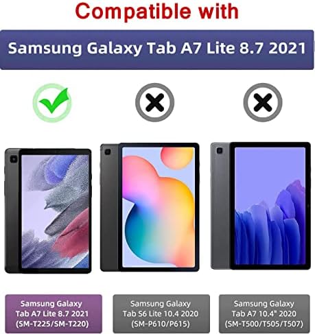 Slatka kutija za crtić za Samsung Galaxy Tab A7 Lite 8,7 inča 2021 -Kawaii Partten tiskana folija naslovnica kože za dječake djevojčice