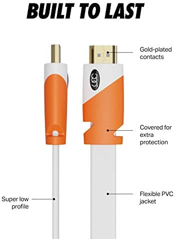 Kabeli Ultra Jasnoća Stana HDMI kabel dužine 1,5 m - 2 seta - HDMI kabel velike brzine - Podržava video 4K pri frekvenciji od 60 Hz,