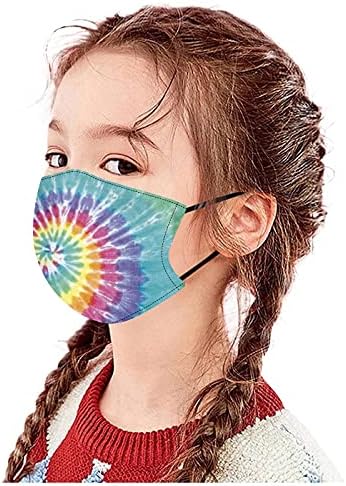 Dječja platnena maska za lice za višekratnu upotrebu perive dječje maske za lice podesive maske za bojenje kravata za djevojčice i