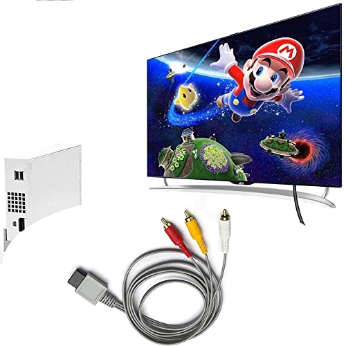 AKWOR AV-kabel za Wii Wii U, 6 metara kompozitni 3 pozlaćena RCA kabel, glavni kabel koji je kompatibilan sa 480P Wii / Wii U TV HDTV