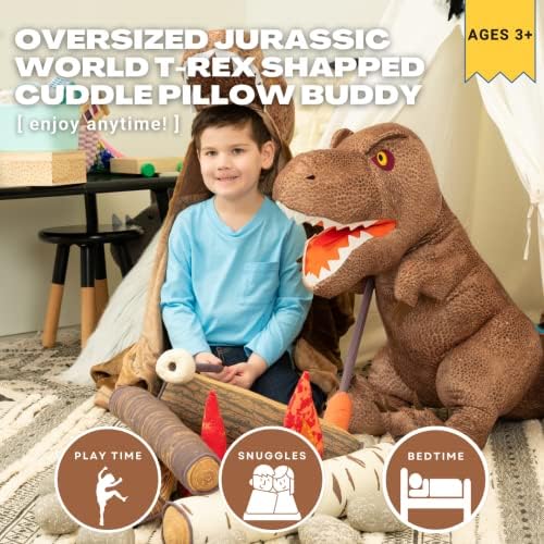 Franco Kids posteljina Super mekana plišana jastuka za punjenje, Jurassic World