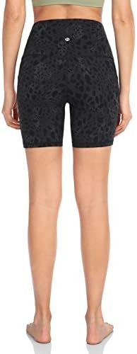 Heynuts Essential biciklističke kratke hlače sa bočnim džepovima za žene, visoki struk kompresije joge kratke hlače 4 ''/ 6 ''/ 8 ''