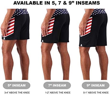 Anthem Athletics ISOFLEX WORKAOUT Kratke hlače muškarci 9 -inčni džep s patentnim zatvaračem - trening, atletski, trčanje, dizanje,